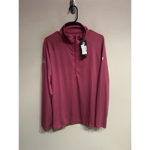 Under Armour Mens XXL 1/4 Zip Pullover Performance Pink Golf - Picture 1 of 7